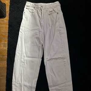 American Eagle Classic White High-Waist Baggy 90s Denim Jeans